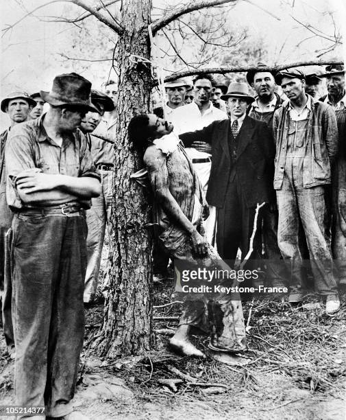 Lynching Of A Black Man Accused Of Rape In Royston, Georgia Around 1935-1940