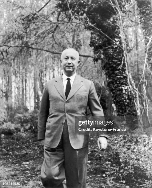 Portrait Of The French Fashion Designer Christian Dior Around 1955-1957.