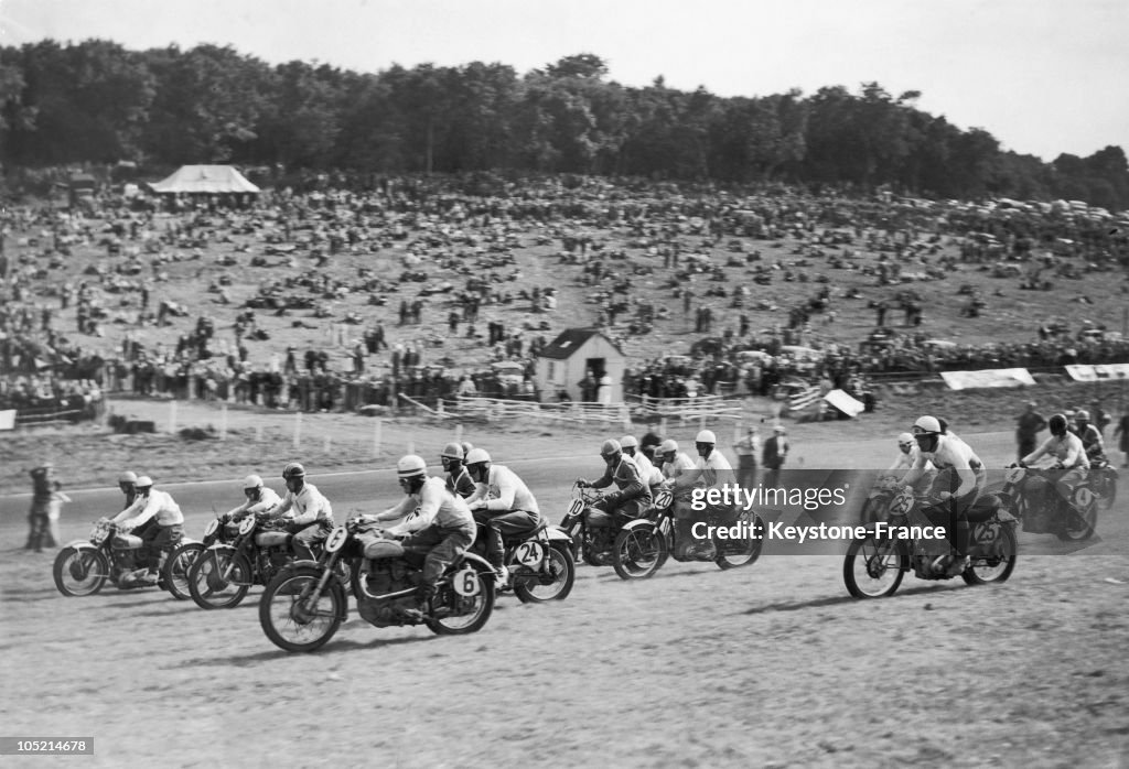 International Competition For Moto-Cross Over Circuit Brands Hatch In 1952