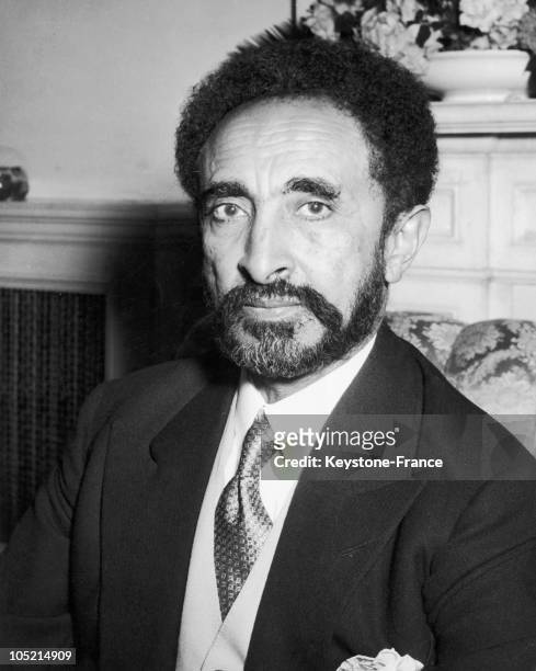 Portrait Of The Emperor Of Ethiopia, Haile Selassie, Photographed On October 26, 1954 At The Ethiopian Embassy During His Stay In London.