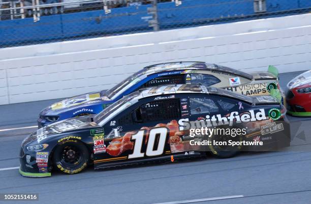 Aric Almirola, Stewart-Haas Racing, Ford Fusion Smithfield Bacon for Life during the runinng of the 1000Bulbs.com500 on Sunday October 14, 2018 at...