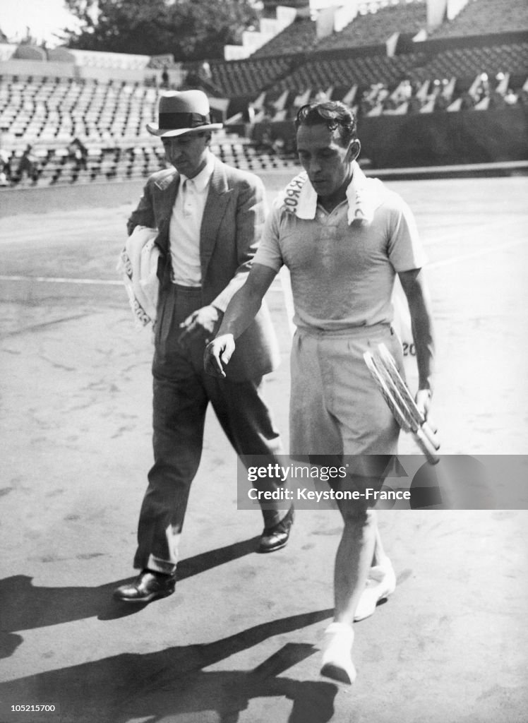 Rene Lacoste Coaches Henri Cochet For The Davis Cup