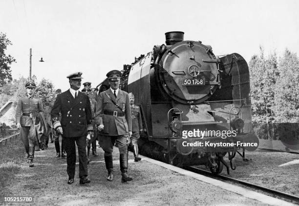 On September 11 Adolf Hitler Welcomed Admiral Miklos Horthy De Nagybanya, Regent Of The Kingdom Of Hungary Since 1922, At The General Headquarters Of...