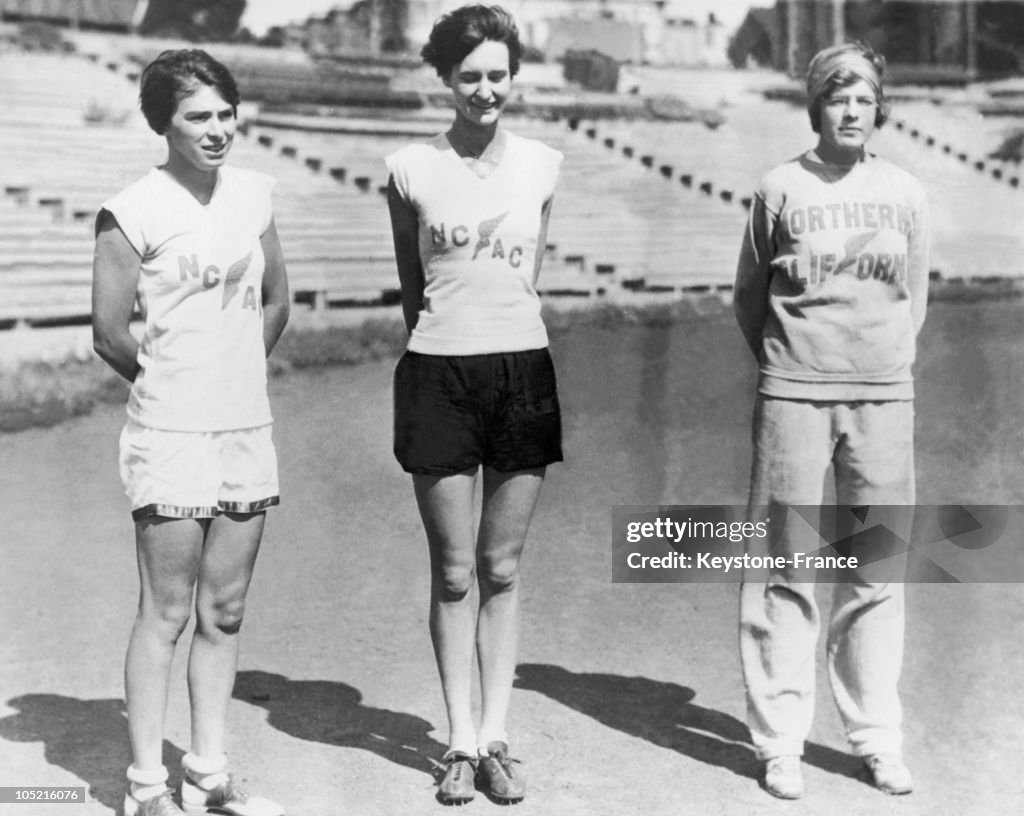 American Athletes Doris Metcalf, Rose Mallor And Marion Holley In 1928