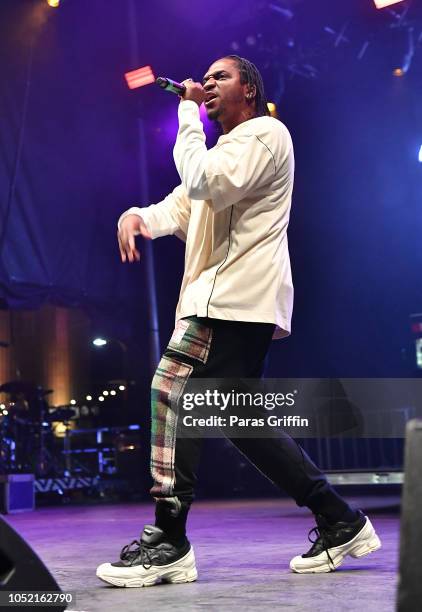 Rapper Pusha T performs onstage during 2018 AfroPunk Festival Atlanta: Carnival of Consciousness at 787 Windsor on October 14, 2018 in Atlanta,...