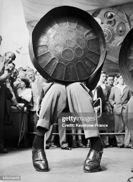 Steelband Of The Group Taspo From Trnidad Around 1951.