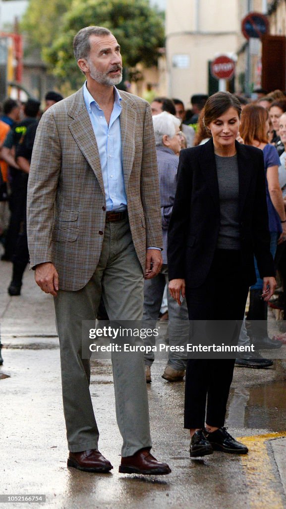 Spanish Royals Visit Villages Affected By Floods in Mallorca