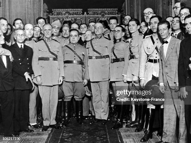 On November 19, 1930 In Rio De Janeiro, The New Brazilian President Getulio Vargas At The Presidential Palace, The Cattete Palace, Surronded By His...