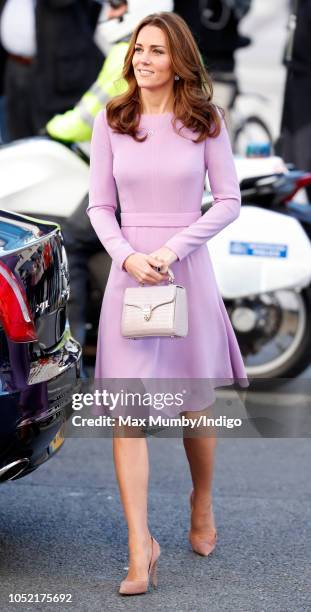 Catherine, Duchess of Cambridge attends the Global Ministerial Mental Health Summit at London County Hall on October 9, 2018 in London, England.
