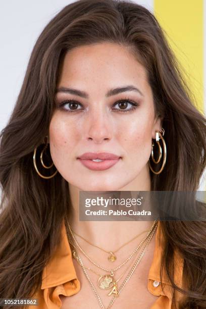 Model Ashley Graham presents 'Violeta By Mango' campaign at ABC Museum on October 15, 2018 in Madrid, Spain.