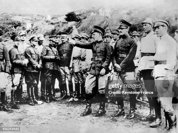 On November 1, 1933 In Bogota, Columbia, An Army Leader Teaches Young Soldiers How To Fire Guns, In The Context Of Military Maneuvers Against Peru...