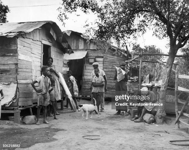 Poor District In Kingston In Jamaica In 1962