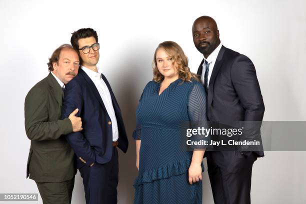 Actor Bill Camp, director Guy Nattiv, actors Danielle Macdonald and Mike Colter, from 'Skin' are photographed for Los Angeles Times on September 8,...