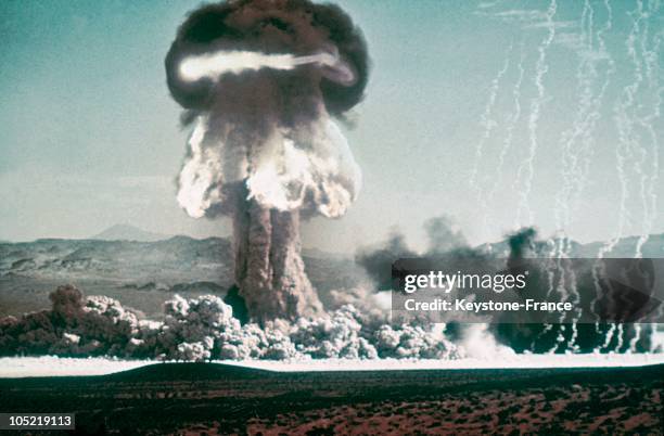 Around 1950 And 1955, The American Army Tested The First Atomic Hydrogen Bomb Above The Bikini Atoll, In The Marshall Islands In The Pacific.