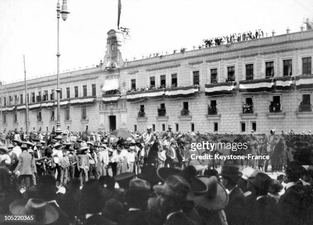 On February 9, 1913 In Front Of The Presidential Palace In Mexico City, Mexican President Francisco I. Madero Gave A Speech Before His People, Who...