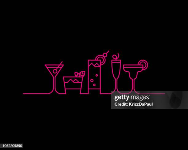 ilustraciones, imágenes clip art, dibujos animados e iconos de stock de partido de coctel - margarita cóctel