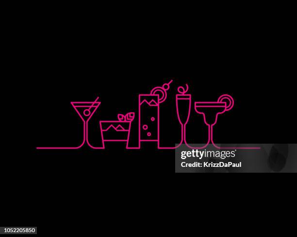 ilustrações, clipart, desenhos animados e ícones de coquetel - martini