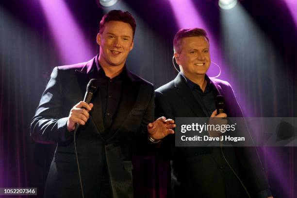 Russell Watson and Aled Jones attend the 'In Harmony' album launch at The Arts Club on October 15, 2018 in London, England.