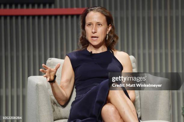 Anne Wojcicki speaks onstage at WIRED25 Summit: WIRED Celebrates 25th Anniversary With Tech Icons Of The Past & Future on October 15, 2018 in San...