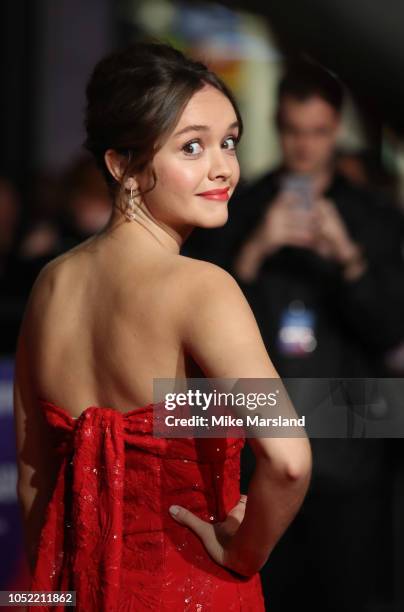 Olivia Cooke attends the European Premiere of "Life Itself" & Royal Bank of Canada Gala during the 62nd BFI London Film Festival on October 15, 2018...