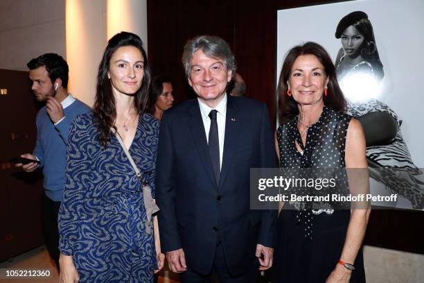 Thierry Breton, his wife Valerie and their daughter Constance attend the "Vive La Mode" Exhibition Preview - Unpublished exhibition of photographic...