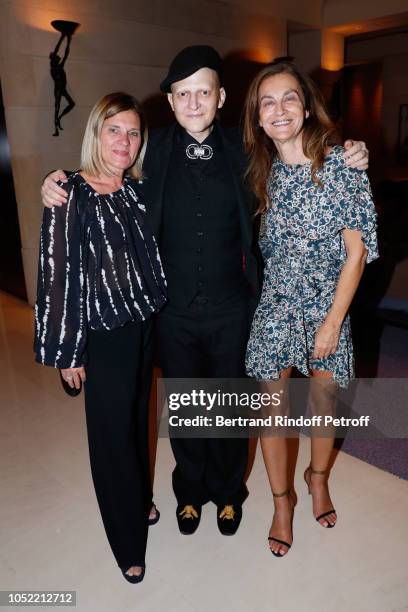 Valerie Maltaverne, Ali Mahdavi and Framboise Beytout attend the "Vive La Mode" Exhibition Preview - Unpublished exhibition of photographic works...