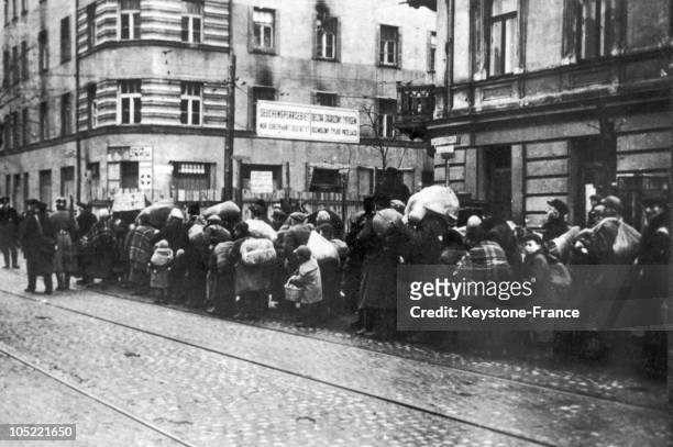 Short After October 12 The Jewish Population Was Removed Into The Ghetto Following German authorities' Orders.