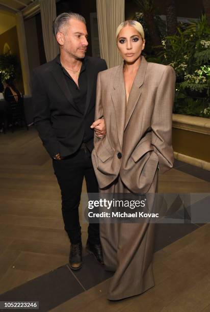 Christian Carino and Lady Gaga attend ELLE's 25th Annual Women In Hollywood Celebration presented by L'Oreal Paris, Hearts On Fire and CALVIN KLEIN...