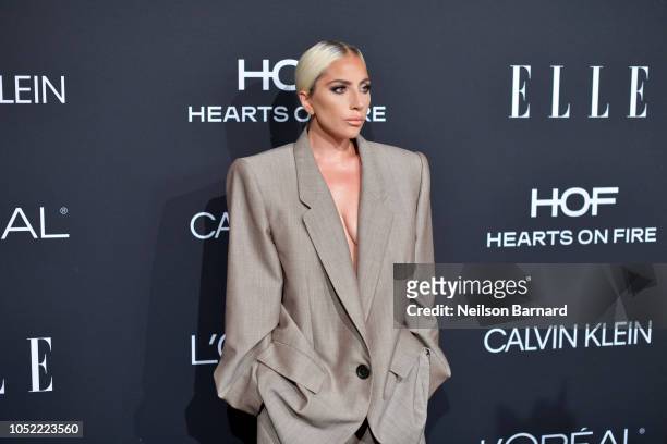 Lady Gaga attends ELLE's 25th Annual Women In Hollywood Celebration presented by L'Oreal Paris, Hearts On Fire and CALVIN KLEIN at Four Seasons Hotel...
