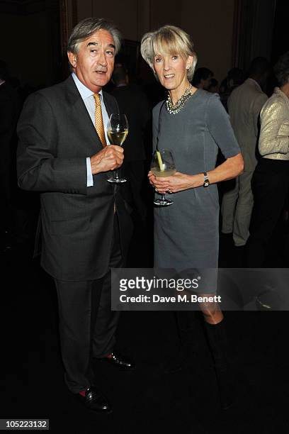 Joanna Trollope and guest attend the global launch of Vertu Constellation Quest at Lancaster House on October 12, 2010 in London, England.