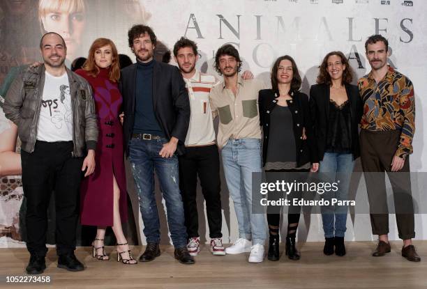 Actors Mario Tardon, Natalia de Molina, Daniel Grao, director Jota Linares, Ignacio Mateo, Natalia Mateo, Beatriz Bodegas and Borja Luna attend...