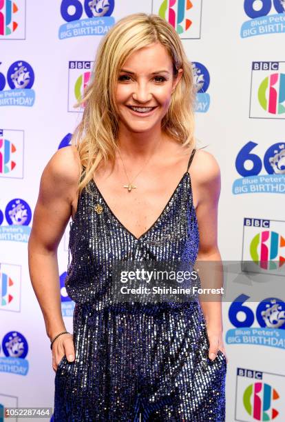 Helen Skelton attends the 'Blue Peter Big Birthday' celebration at BBC Philharmonic Studio on October 16, 2018 in Manchester, England.