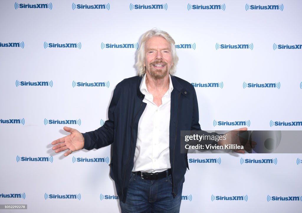 Businessman And Philanthropist Richard Branson Sits Down With SiriusXM's John Fugelsang For SiriusXM's 'Learning With Richard' Branson.