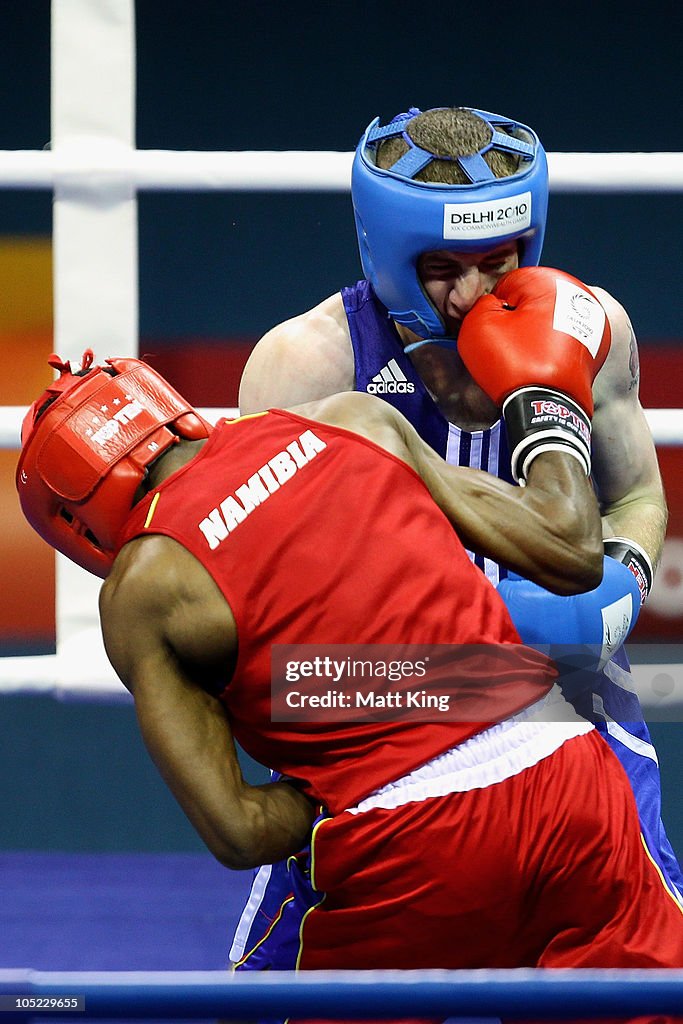 Namibia Boxing Jafet Uutoni of Namibia competes against Paddy Barnes of Northern ...