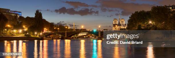 pont de sully et notre dame - institut du monde arabe stock pictures, royalty-free photos & images