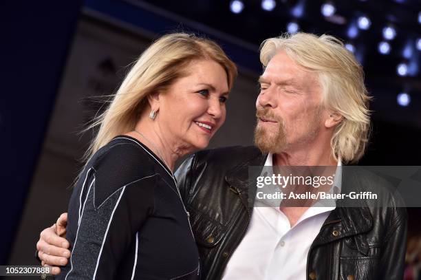 Sir Richard Branson and wife Joan Templeman attend the ceremony honoring Sir Richard Branson with star on the Hollywood Walk of Fame on October 16,...
