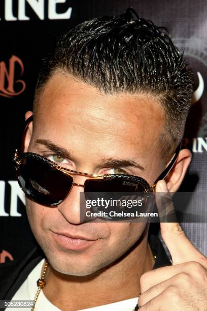 Television personality Mike "the Situation" Sorrentino arrives at the Doctrine Denim launch party at Boudoir on October 12, 2010 in Los Angeles,...