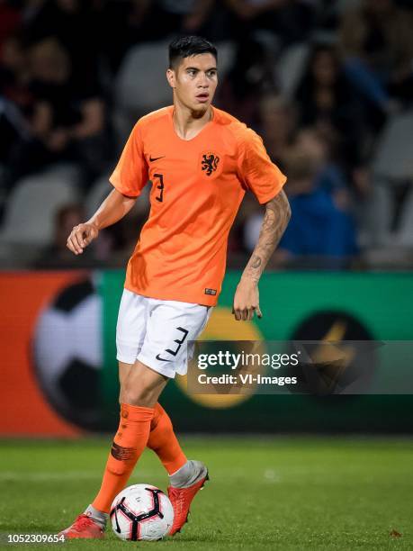 Kevin Diks of Netherlands u21 during the EURO U21 2019 qualifying match between The Netherlands U21 and Ukraine U21 at the Vijverberg stadium on...