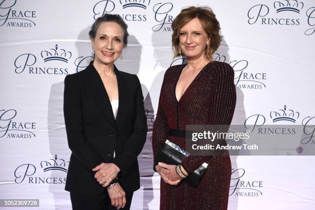 Bebe Neuwirth and Anne Sweeney attend the 2018 Princess Grace Awards Gala at Cipriani 25 Broadway on October 16, 2018 in New York City.