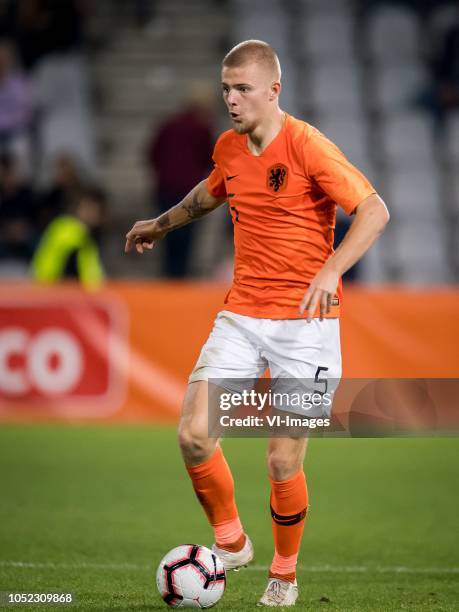 Rick van Drongelen of Netherlands u21 during the EURO U21 2019 qualifying match between The Netherlands U21 and Ukraine U21 at the Vijverberg stadium...