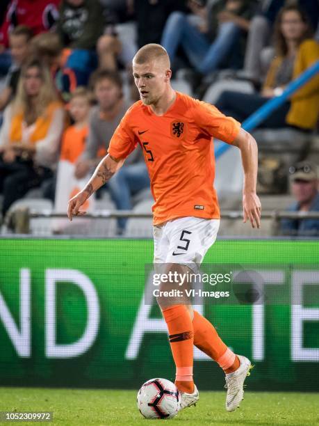 Rick van Drongelen of Netherlands u21 during the EURO U21 2019 qualifying match between The Netherlands U21 and Ukraine U21 at the Vijverberg stadium...