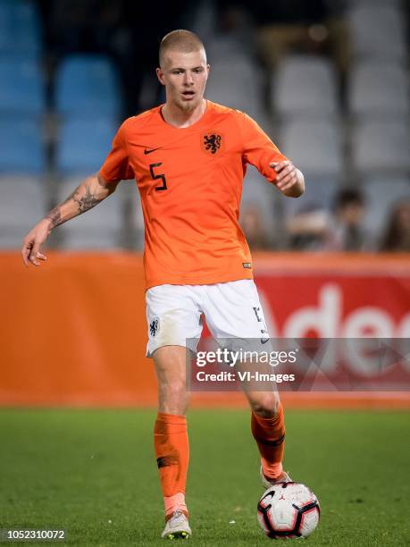 Rick van Drongelen of Netherlands u21 during the EURO U21 2019 qualifying match between The Netherlands U21 and Ukraine U21 at the Vijverberg stadium...