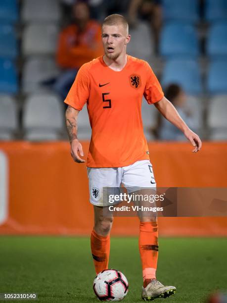 Rick van Drongelen of Netherlands u21 during the EURO U21 2019 qualifying match between The Netherlands U21 and Ukraine U21 at the Vijverberg stadium...