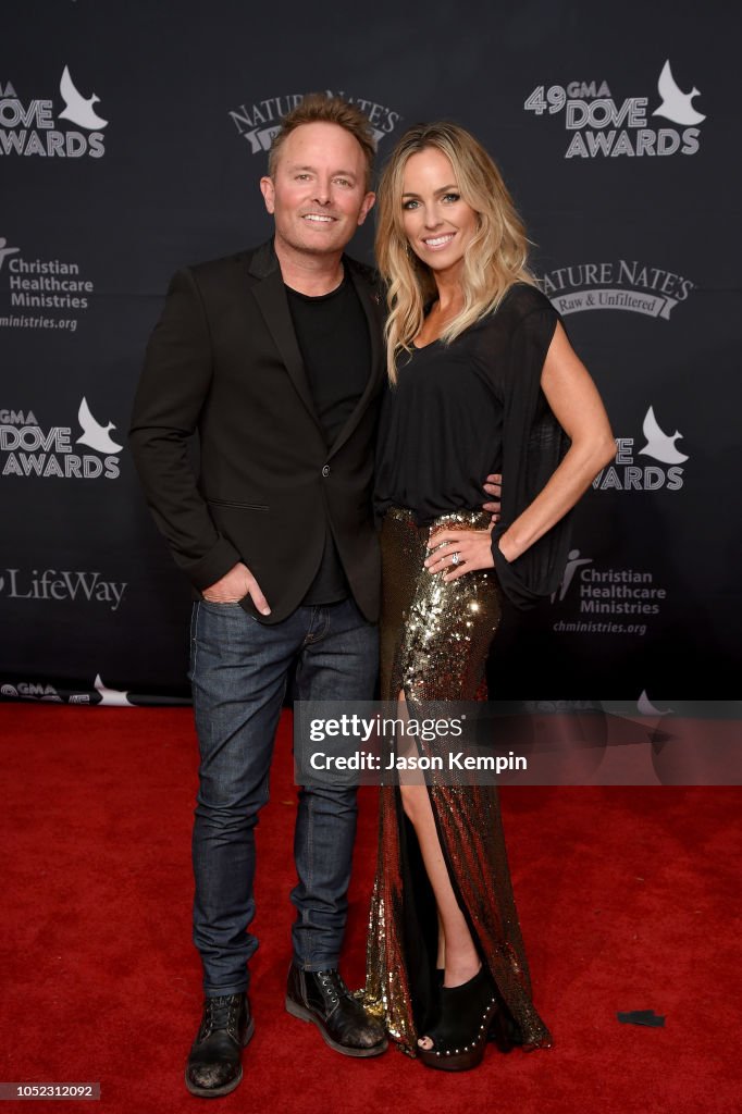 Chris Tomlin and Lauren Bricken attend the 49th Annual GMA Dove... News
