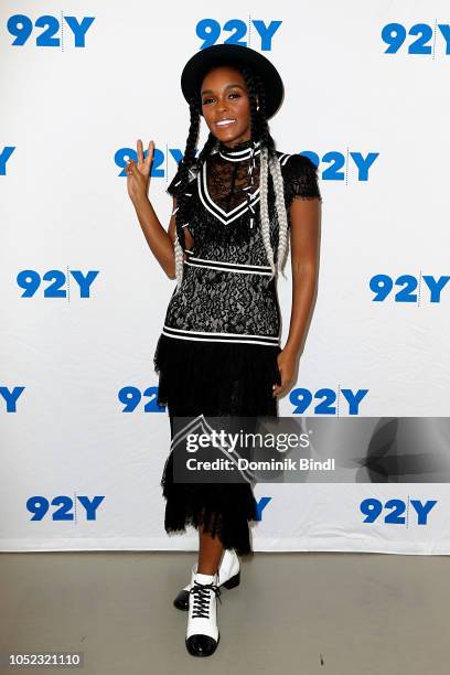 Janelle Monae attends Janelle Monae in Conversation with Brittany Spanos at 92nd Street Y on October 16, 2018 in New York City.