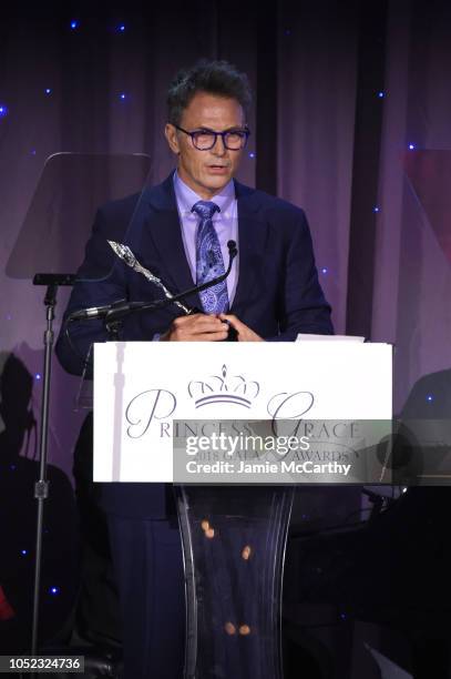 Honoree Tim Daly speaks on stage during the 2018 Princess Grace Awards Gala at Cipriani 25 Broadway on October 16, 2018 in New York City.