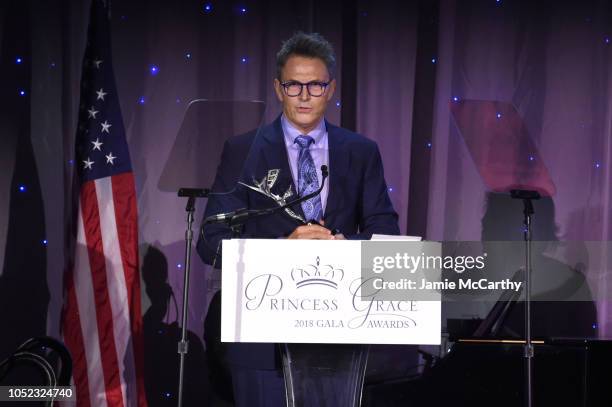 Honoree Tim Daly speaks on stage during the 2018 Princess Grace Awards Gala at Cipriani 25 Broadway on October 16, 2018 in New York City.