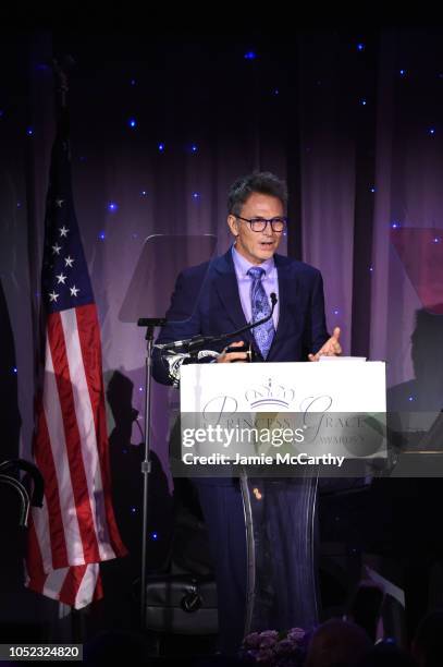 Honoree Tim Daly speaks on stage during the 2018 Princess Grace Awards Gala at Cipriani 25 Broadway on October 16, 2018 in New York City.