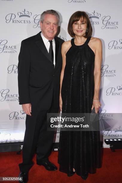 Monaco's ambassador to the U.S. H.E. Maguy Maccario Doyle and guest attend the 2018 Princess Grace Awards Gala at Cipriani 25 Broadway on October 16,...