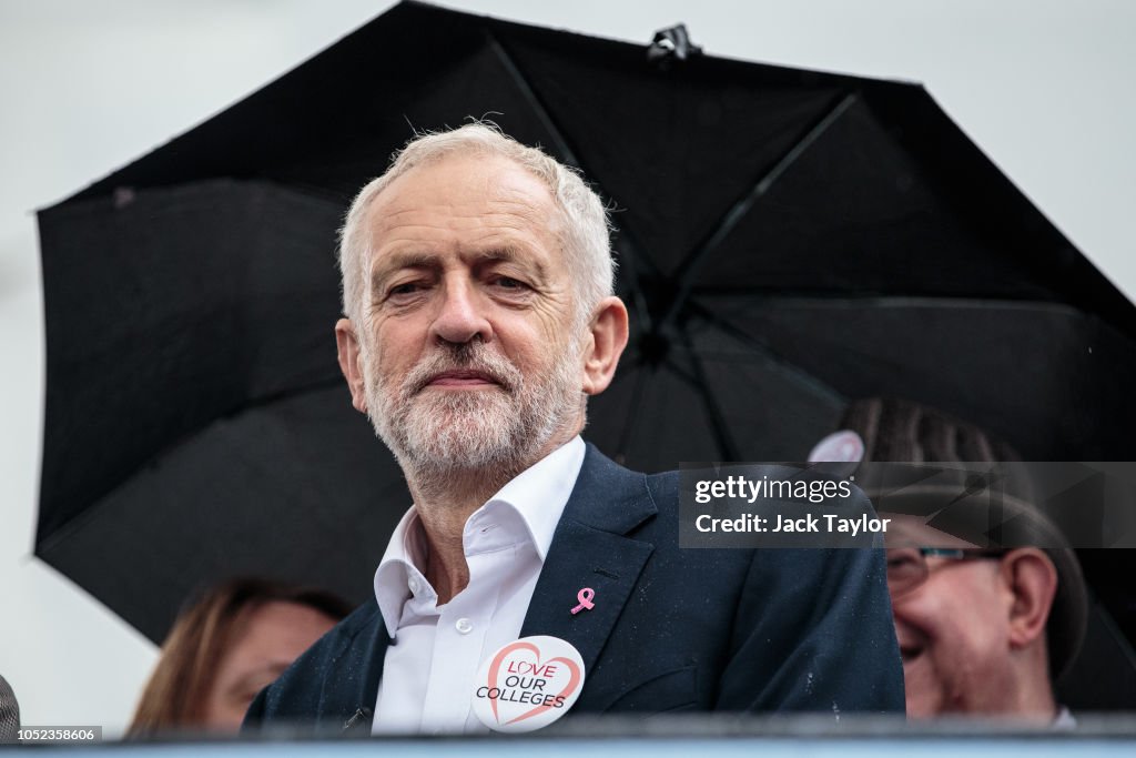 Jeremy Corbyn Addresses The College Week Rally